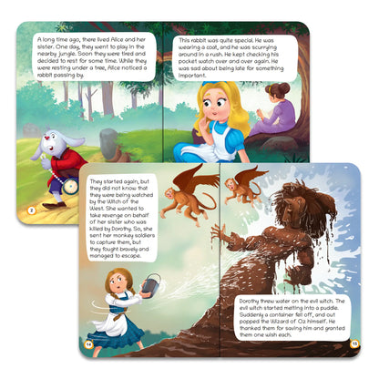 Lil Legends Fairy Tales Magical Classics Set of 2 Story Books for Kids Age 2-5 Years - Alice in Wonderland & Wizard of Oz | Illustrated Bedtime Stories for Imagination and Vocabulary 