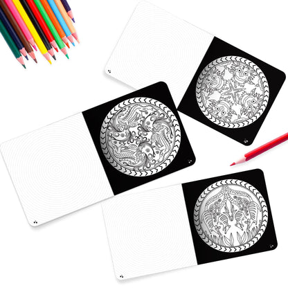 Lil Legends Let's Colour Set of 3 Colouring Books | Animals, Oceans and Dragons | Travel-Friendly Hardboard Support | Boosts Focus and Creativity | For UKG/Primary | Age 4+ 