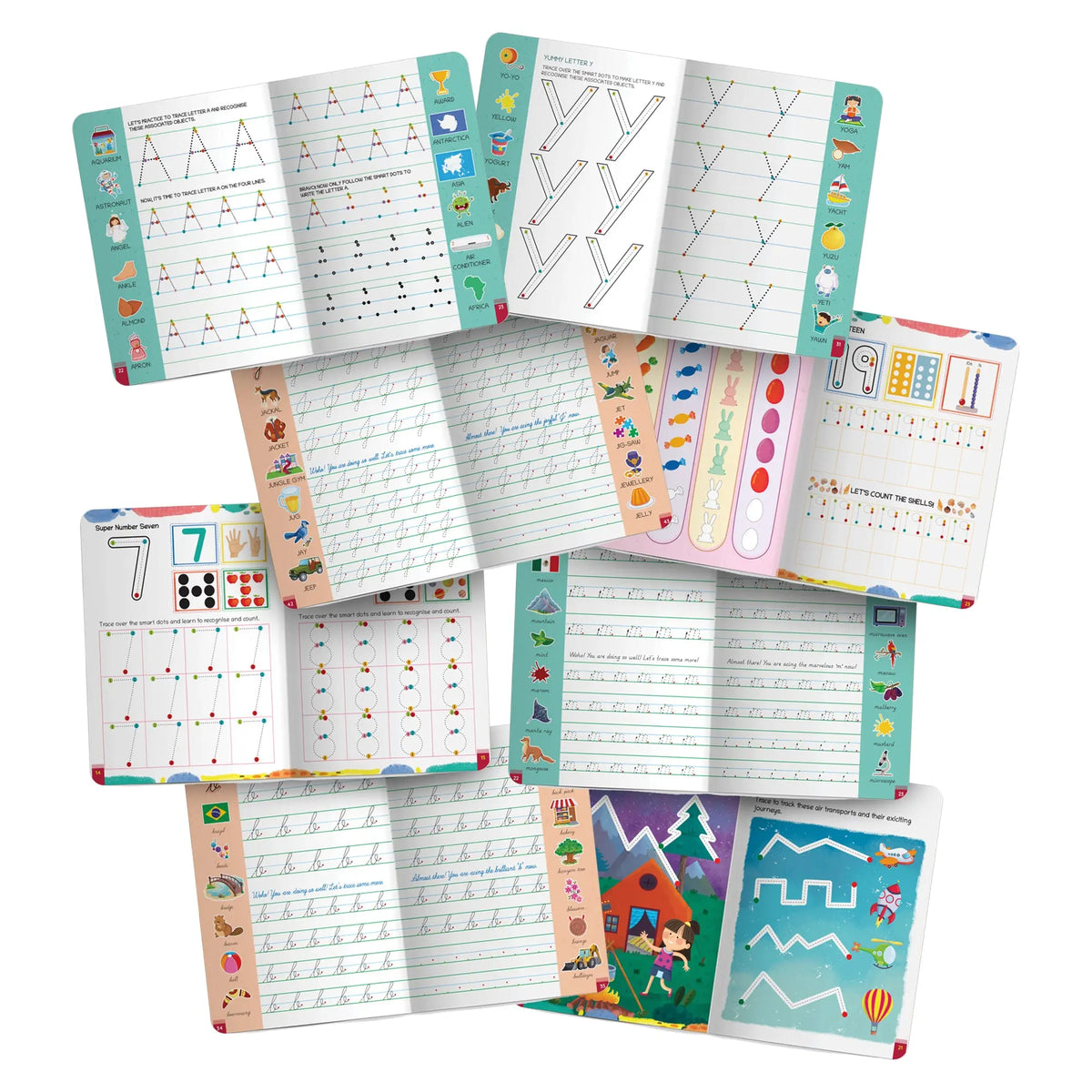 Lil Legends Complete Handwriting Journey | 8 Books | Lines and Patterns to Cursive | Uppercase, Lowercase and Number Tracing | India's First Pre-Writing Programme | Age 2+ 