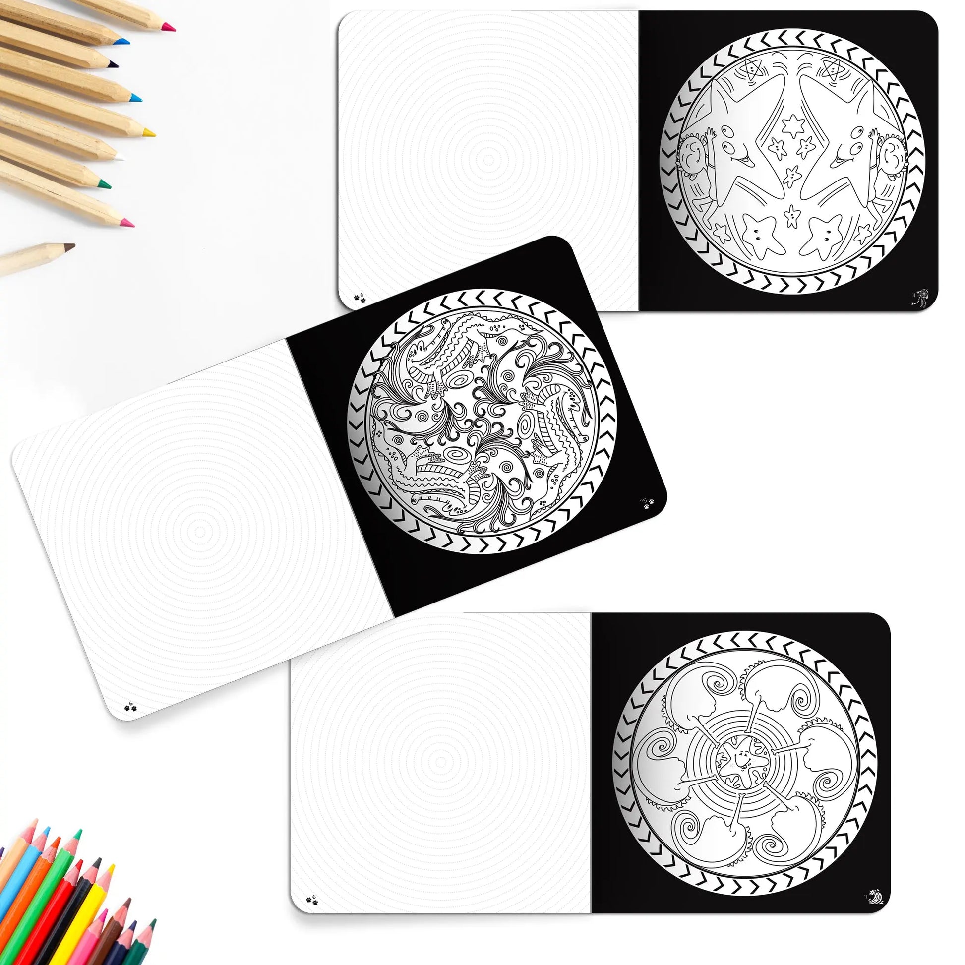 Lil Legends Let's Colour Set of 6 Colouring Books | Animals, Toys, Dreams, Dragons, Nature and Oceans | Travel-Friendly Hardboard Support | For UKG/Primary | Age 4+ 