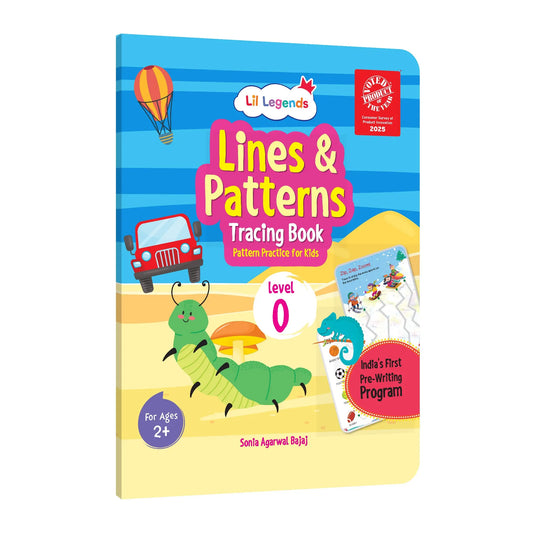 Lil Legends  Writing Book Lines and Patterns Tracing Book Level 0 for Kids | India's First Pre-Writing Program | Pencil Control and  Activity Book | For Nursery/LKG/UKG | Age 2–3 