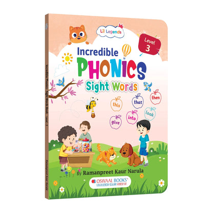 Lil Legends Incredible Phonics  Level 3 Sight Words Book for Kids | Tricky and High Frequency Words | Reading Fluency and Fun Activity Book | For Class 1 and  2 | Age 5-7 