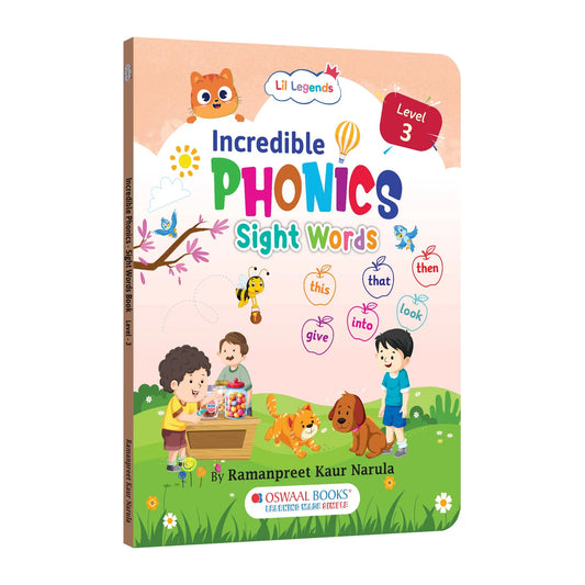 Lil Legends Incredible Phonics  Level 3 Sight Words Book for Kids | Tricky and High Frequency Words | Reading Fluency and Fun Activity Book | For Class 1 and  2 | Age 5-7 