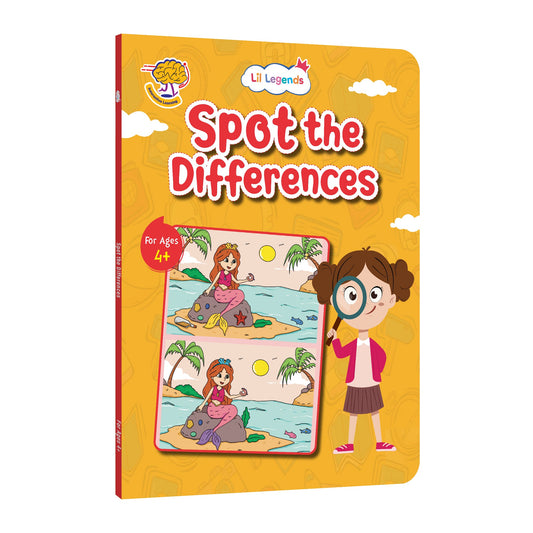 Lil Legends Spot the Difference Book for Kids Age 4+ Years - Interactive Learning Activity Book | Fun Puzzles to Boost Observation, Concentration & Critical Thinking | Brain Games for Children 