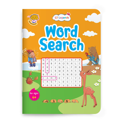 Lil Legends Word Search Puzzle Book for Kids Age 4+ Years - Interactive Learning Activity Book | Fun & Educational Puzzles to Boost Vocabulary, Spelling & Focus | Brain Games for Children 