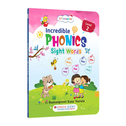 Lil Legends  Incredible Phonics  Level 2 Sight Words Book for Kids | High Frequency Words and Reading Practice | Vocabulary and Activity Book | For UKG and Class 1 | Age 4-6 