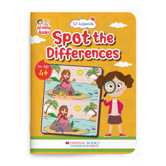Lil Legends Spot the Difference Book for Kids Age 4+ Years - Interactive Learning Activity Book | Fun Puzzles to Boost Observation, Concentration & Critical Thinking | Brain Games for Children 