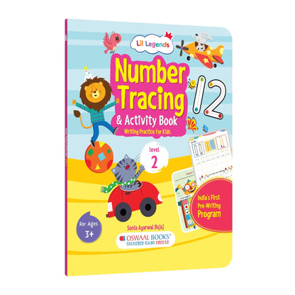 Lil Legends Writing Books Number Tracing and Activity Book Level 2 for Kids | Step-by-Step Writing Practice | Counting, Fun Activities and Early Maths Workbook | For LKG/UKG | Age 3+ 