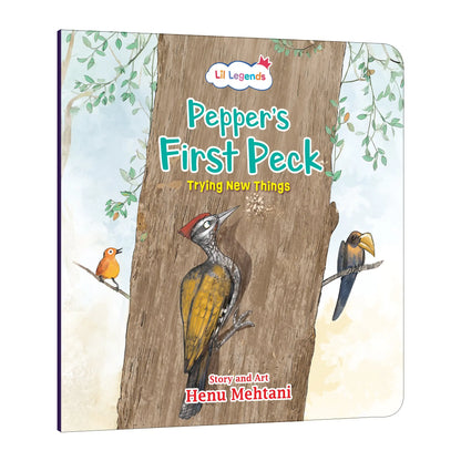 Lil Legends Mindful  Moments Series - Pepper's First Peck, Trying New Things | Picture Story Book for Kids | Illustrated Stories to Build Self-Control and Emotional Learning | Age 5+ 
