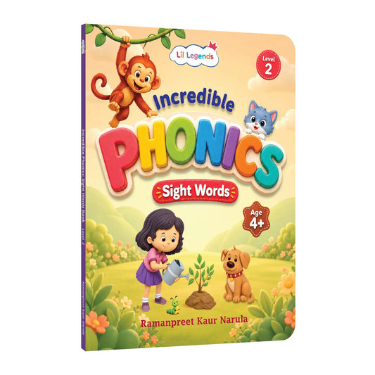 Lil Legends  Incredible Phonics  Level 2 Sight Words Book for Kids | High Frequency Words and Reading Practice | Vocabulary and Activity Book | For UKG and Class 1 | Age 4-6 