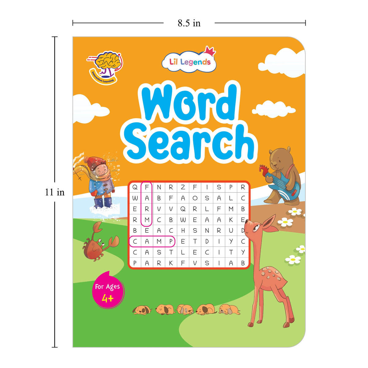 Lil Legends Word Search Puzzle Book for Kids Age 4+ Years - Interactive Learning Activity Book | Fun & Educational Puzzles to Boost Vocabulary, Spelling & Focus | Brain Games for Children 