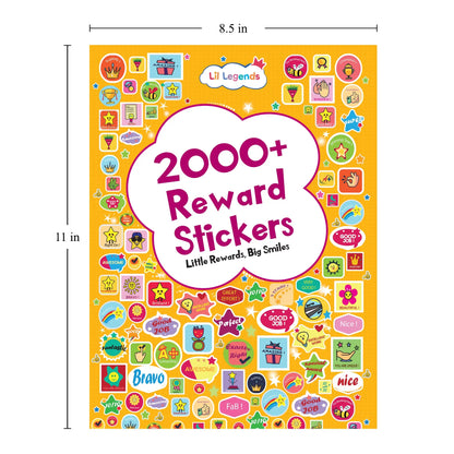Lil Legends Reward Stickers Book, Little Rewards Big Smile 2000+ Motivational Stickers | Perfectly Curated for Teachers and Parents | Stars, Smileys and Praise Stickers | For School and Home 