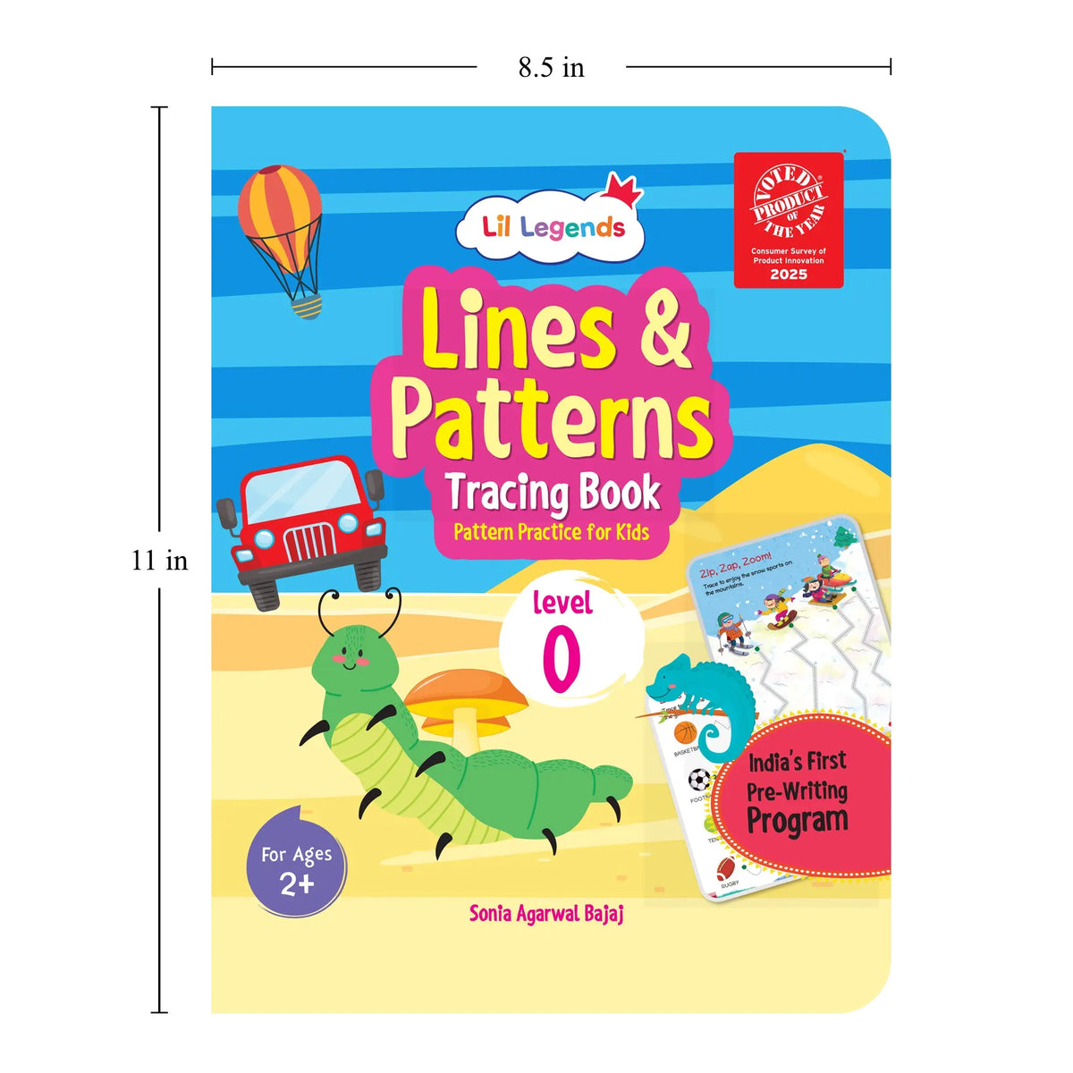 Lil Legends Early Writing Readiness | Set of 3 Books | Lines and Patterns + Number Tracing + Uppercase Tracing and Vocabulary | India's First Pre-Writing Programme | Age 2-5 
