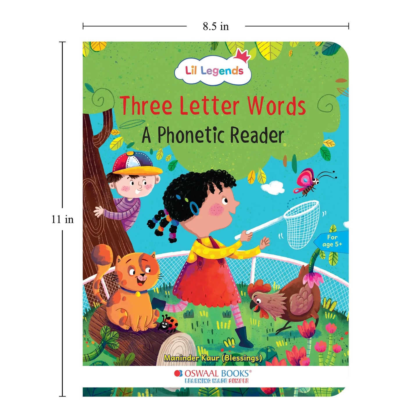 Lil Legends Three Letter Words  A Phonic Reader- CVC Phonics Book for Kids | Letter Sounds, Blending and Word Recognition | Early  Reading Practice Workbook | For Nursery/LKG/UKG |  Age 5+ 