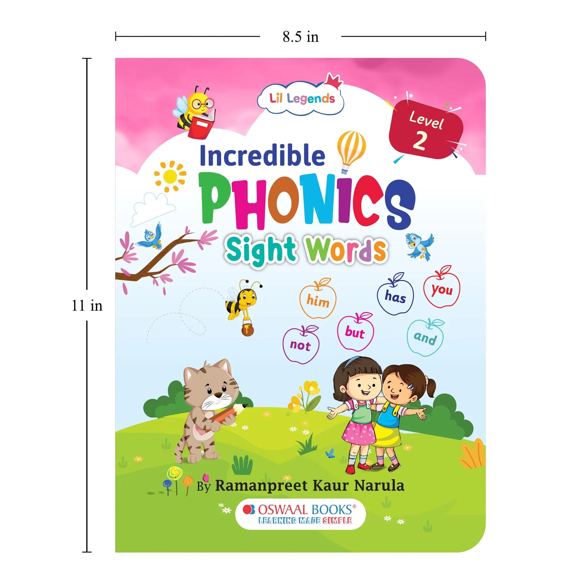 Lil Legends  Incredible Phonics  Level 2 Sight Words Book for Kids | High Frequency Words and Reading Practice | Vocabulary and Activity Book | For UKG and Class 1 | Age 4-6 