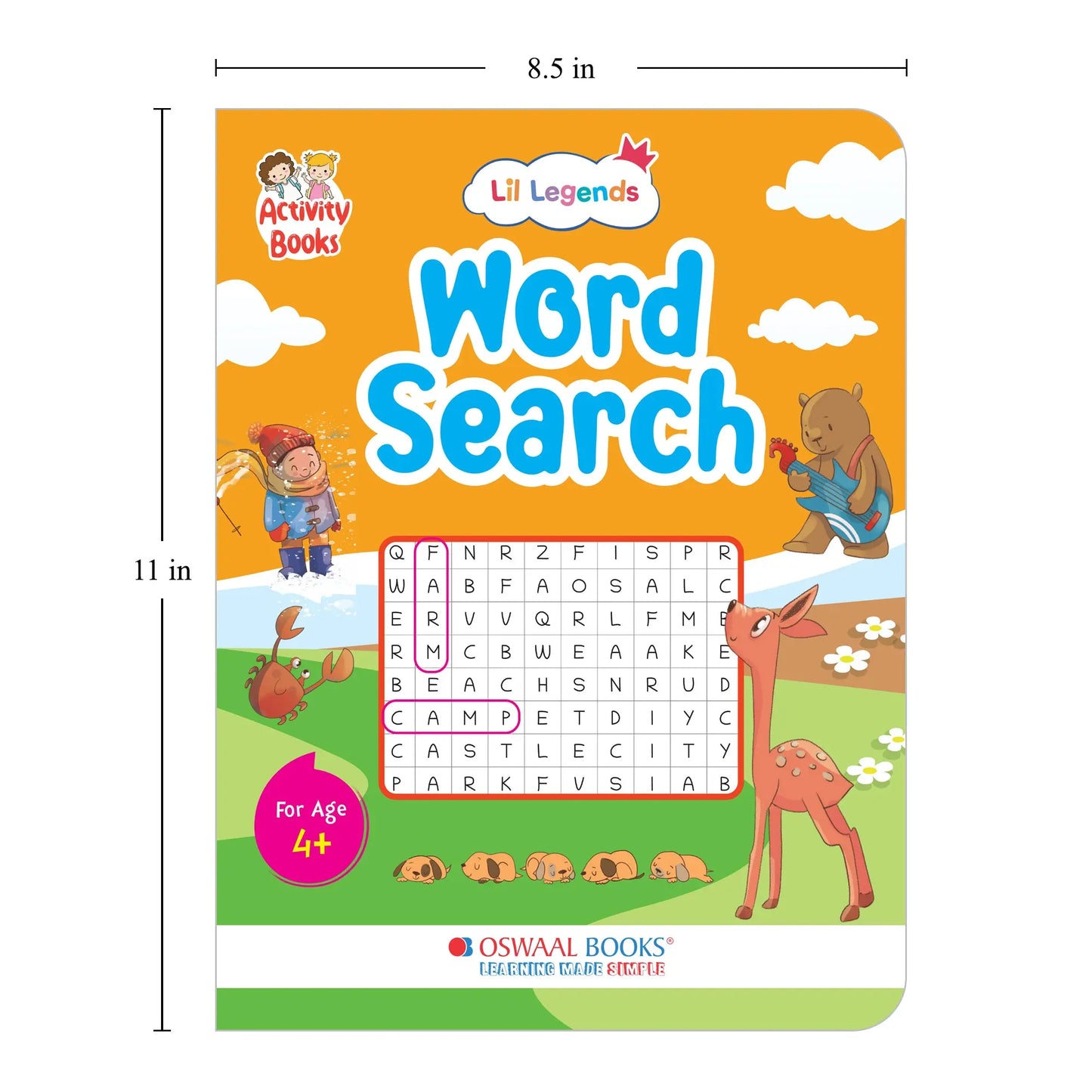 Lil Legends Word Search Puzzle Book for Kids Age 4+ Years - Interactive Learning Activity Book | Fun & Educational Puzzles to Boost Vocabulary, Spelling & Focus | Brain Games for Children 