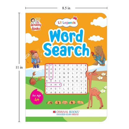 Lil Legends Interactive Learning Activity Book Combo Set of 2 for Kids Age 4+ Years - Spot the Difference & Word Search Puzzles | Brain Games to Boost Vocabulary, Observation & Critical Thinking 