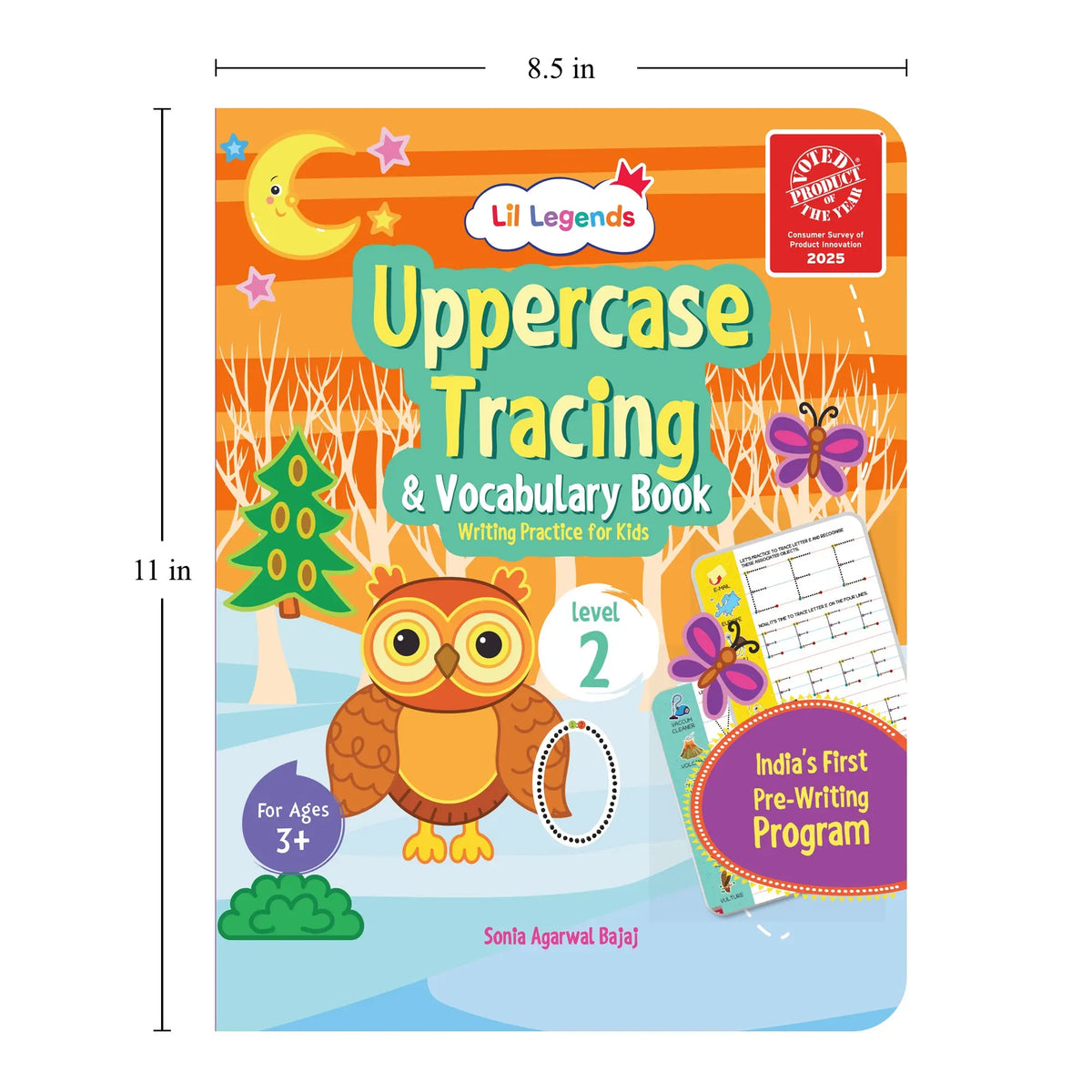 Lil Legends Alphabet Writing Starter Pack | 3 Books | Uppercase A-Z Levels 1 and 2 + Lowercase D'Nealian Style | India's First Pre-Writing Programme | LKG/UKG | Age 3-6 