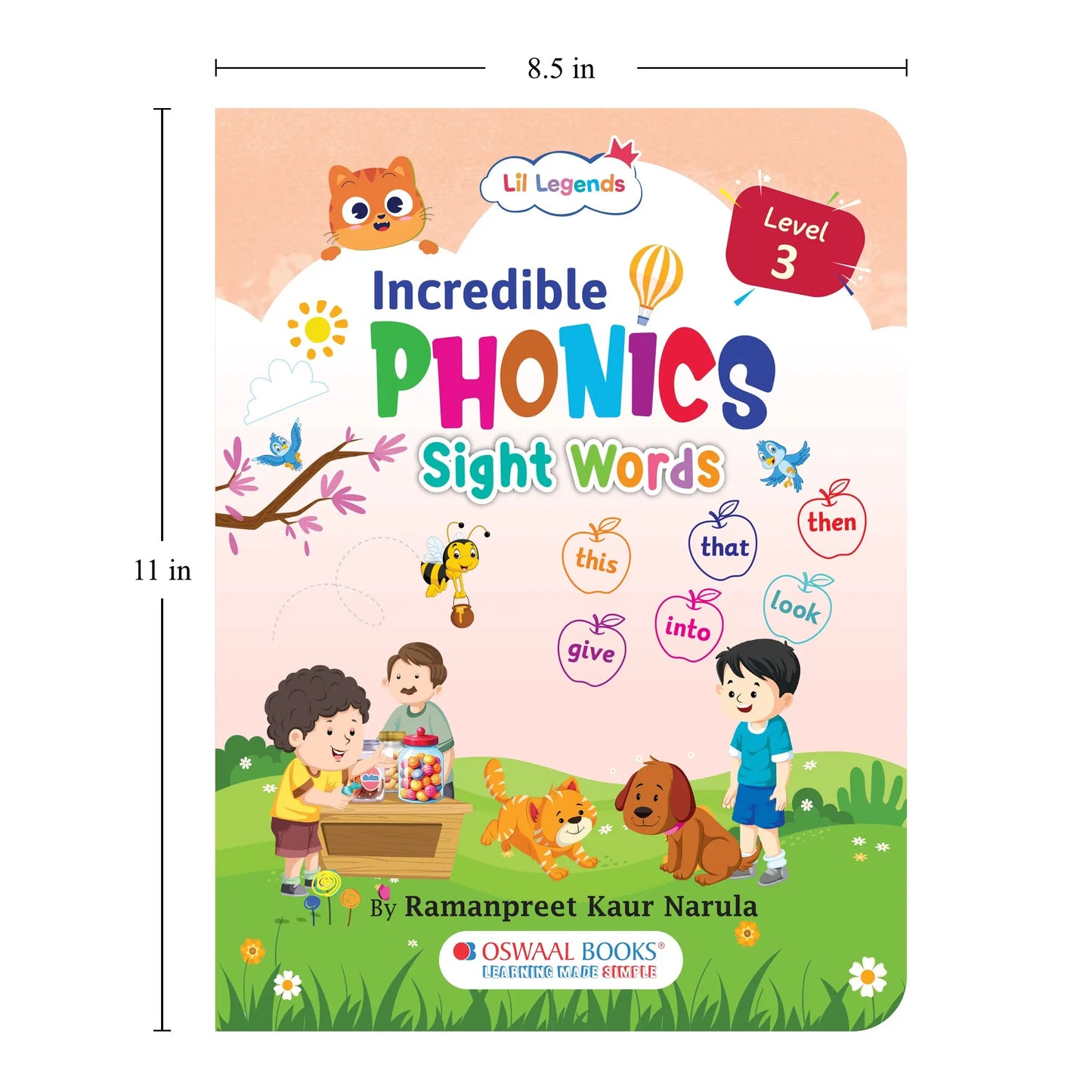 Lil Legends Incredible Phonics  Level 3 Sight Words Book for Kids | Tricky and High Frequency Words | Reading Fluency and Fun Activity Book | For Class 1 and  2 | Age 5-7 