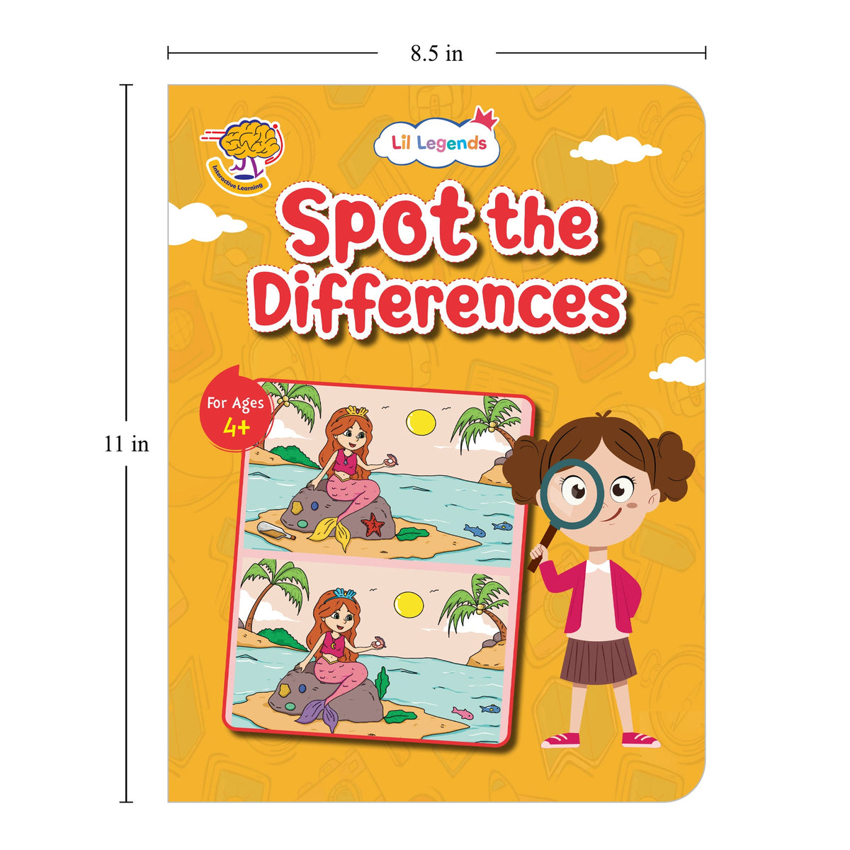 Lil Legends Spot the Difference Book for Kids Age 4+ Years - Interactive Learning Activity Book | Fun Puzzles to Boost Observation, Concentration & Critical Thinking | Brain Games for Children 