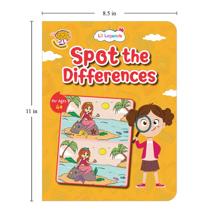 Lil Legends Spot the Difference Book for Kids Age 4+ Years - Interactive Learning Activity Book | Fun Puzzles to Boost Observation, Concentration & Critical Thinking | Brain Games for Children 