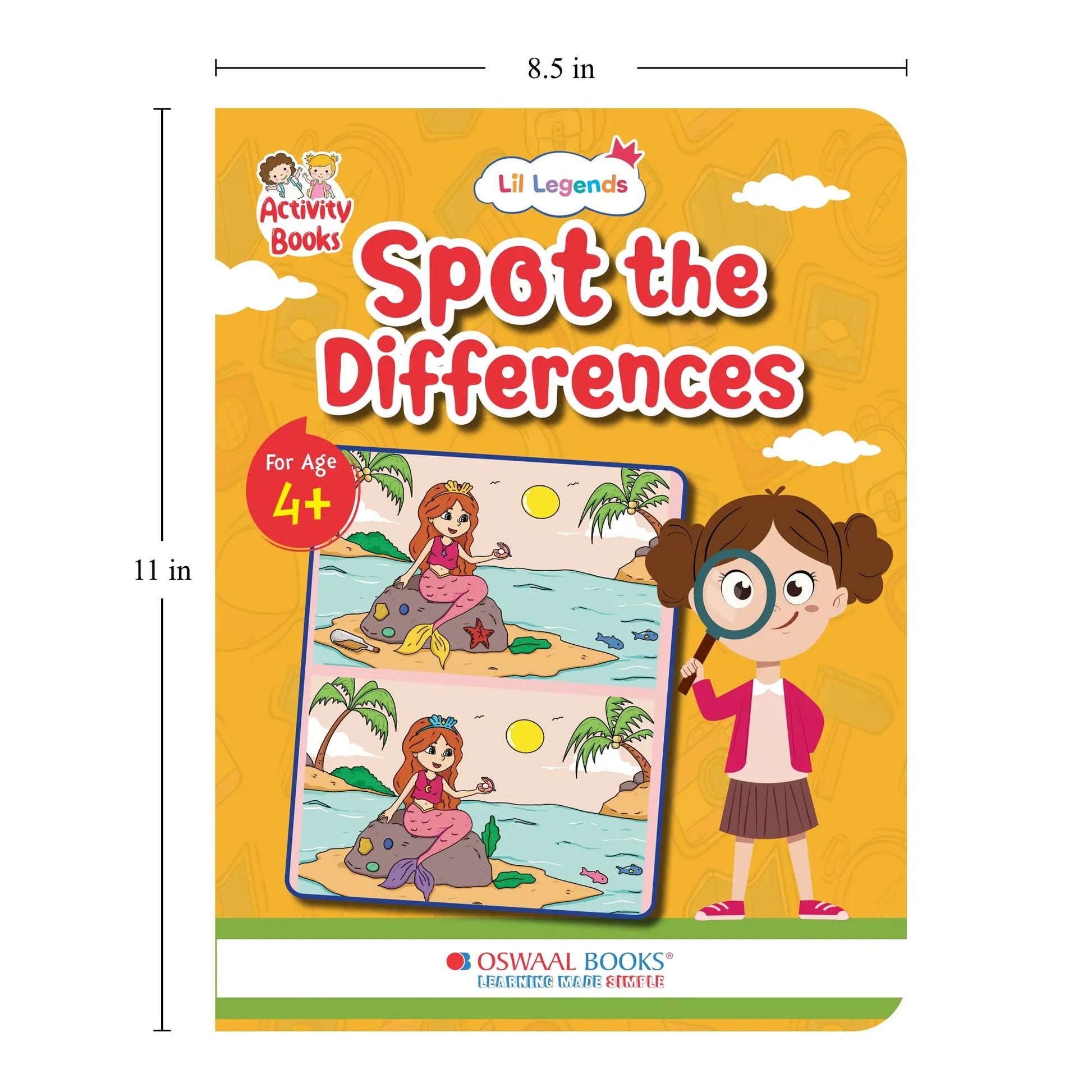 Lil Legends Spot the Difference Book for Kids Age 4+ Years - Interactive Learning Activity Book | Fun Puzzles to Boost Observation, Concentration & Critical Thinking | Brain Games for Children 