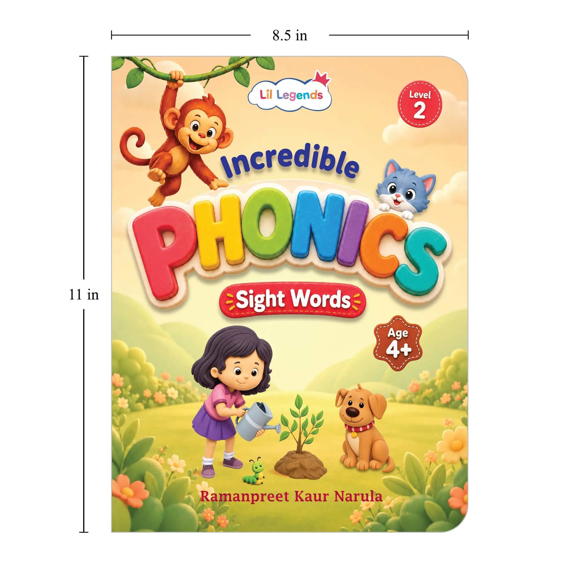 Lil Legends  Incredible Phonics  Level 2 Sight Words Book for Kids | High Frequency Words and Reading Practice | Vocabulary and Activity Book | For UKG and Class 1 | Age 4-6 