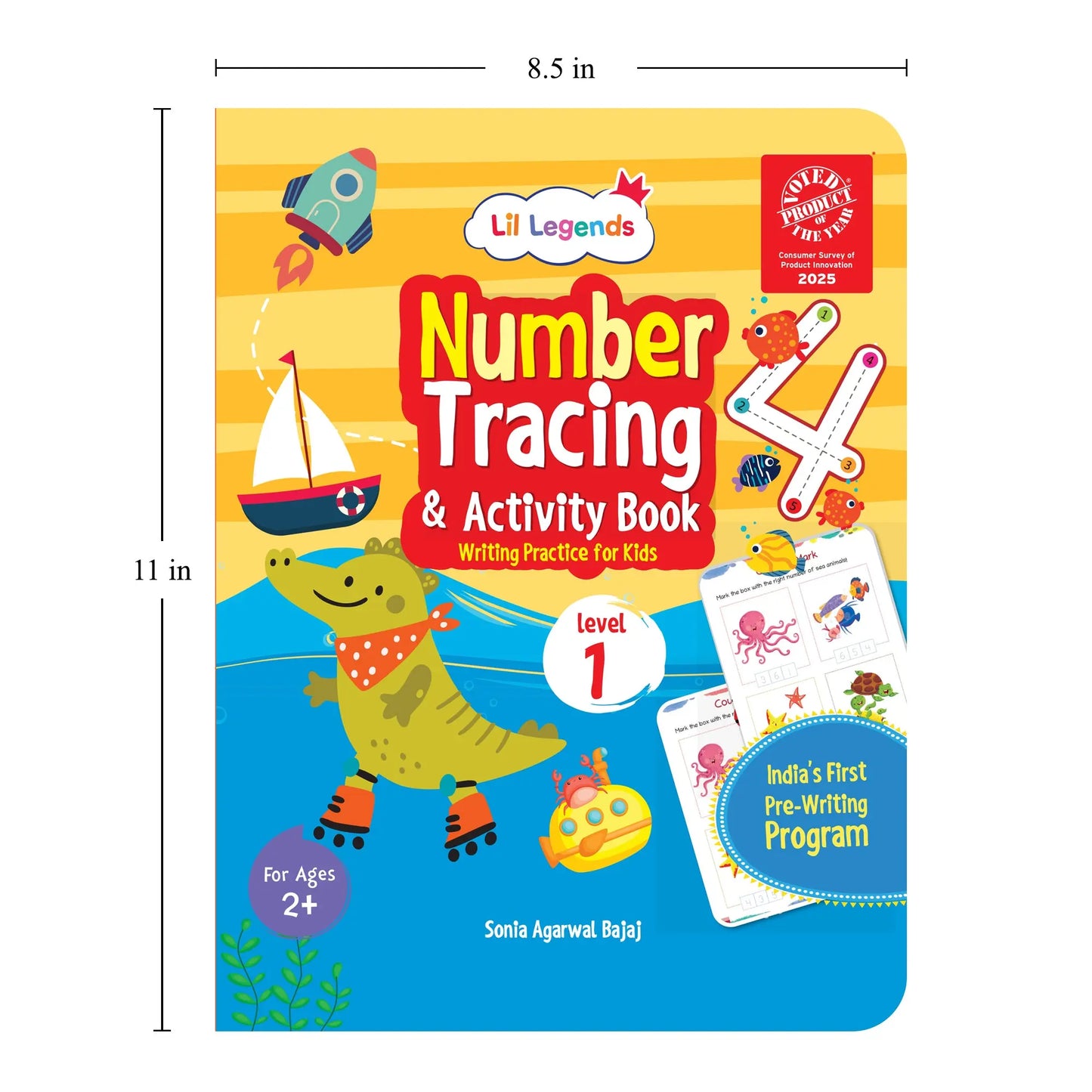 Oswaal Lil Legends Number Tracing & Activity Book for Kids | Level 1 | Writing Practice with Guided Tracing | Number Recognition & Pencil Control | Age 2–4 Years 