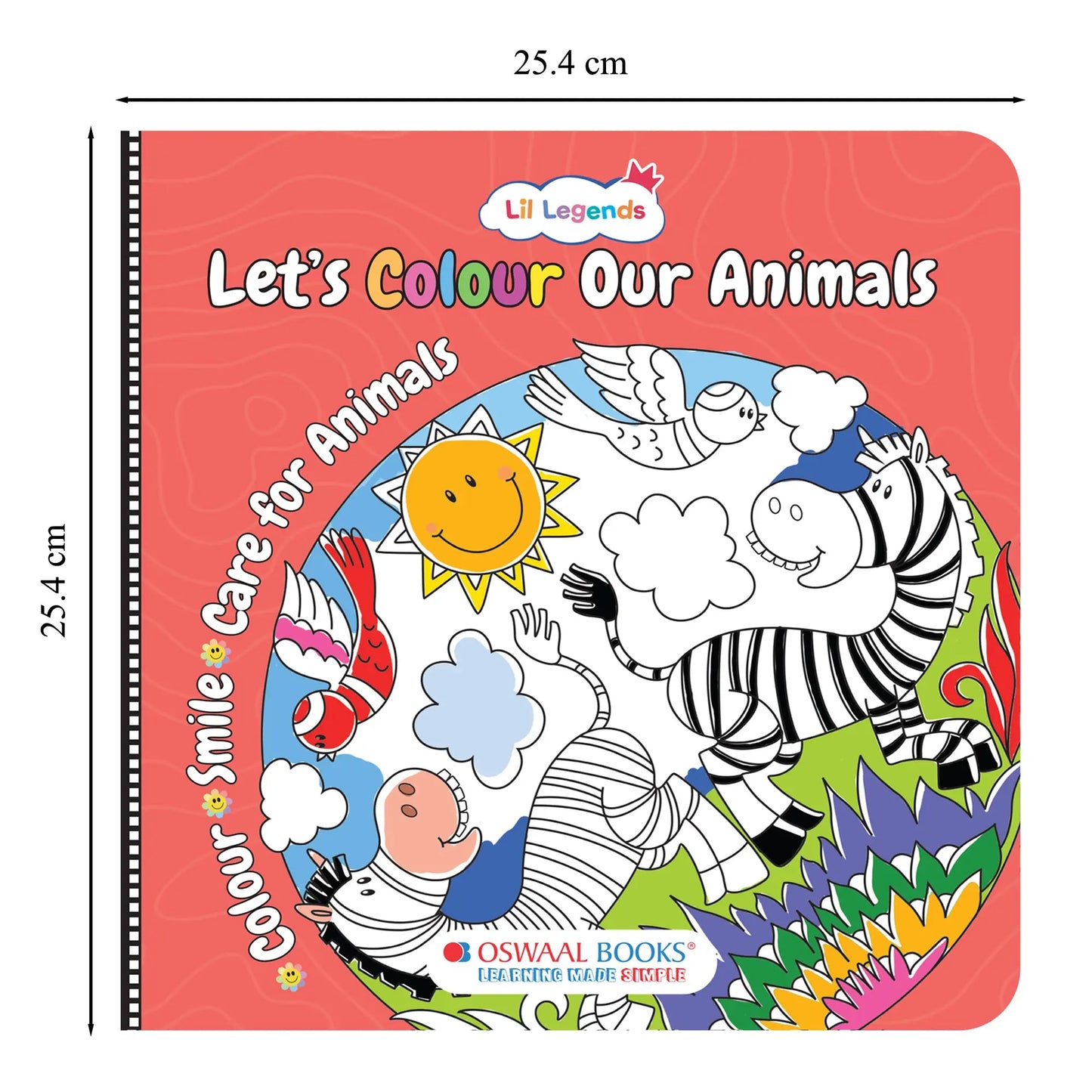 Lil Legends Let's Colour Set of 2 Colouring Books | Animals and Dreams | Travel-Friendly Hardboard Support | Boosts Focus and Creativity | For UKG/Primary | Age 4+ 