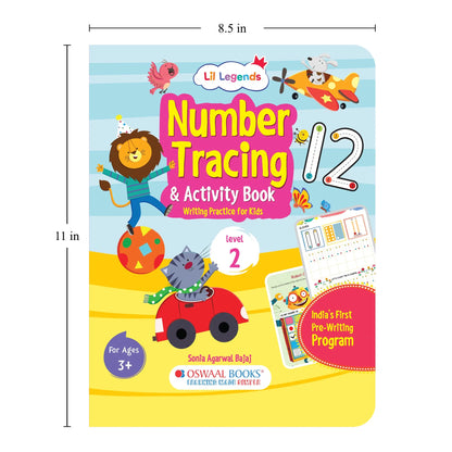 Lil Legends Writing Books Number Tracing and Activity Book Level 2 for Kids | Step-by-Step Writing Practice | Counting, Fun Activities and Early Maths Workbook | For LKG/UKG | Age 3+ 