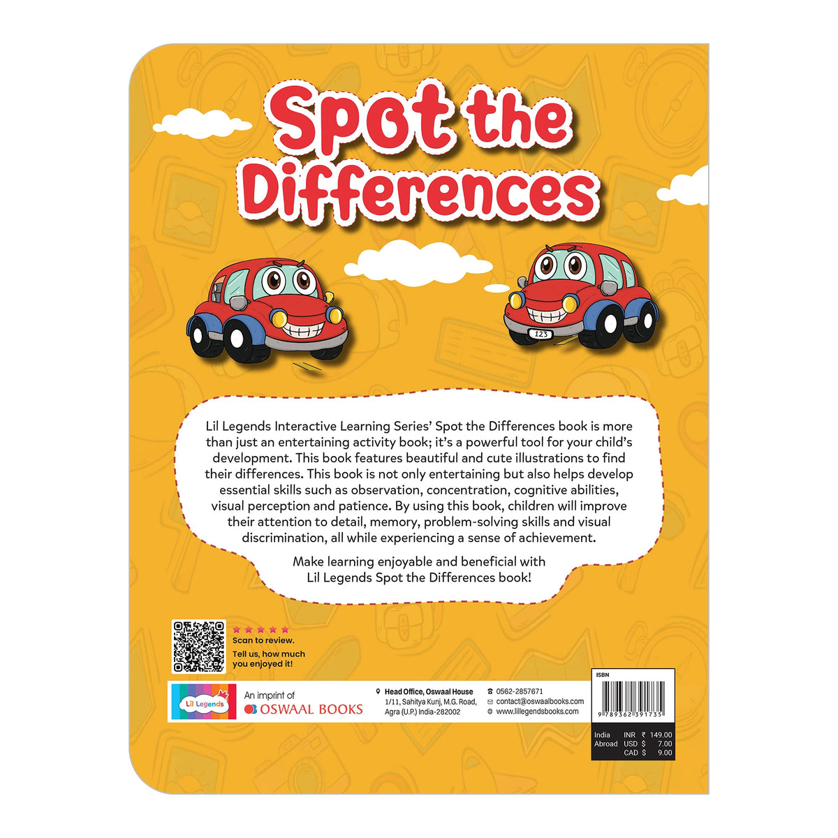 Lil Legends Spot the Difference Book for Kids Age 4+ Years - Interactive Learning Activity Book | Fun Puzzles to Boost Observation, Concentration & Critical Thinking | Brain Games for Children 