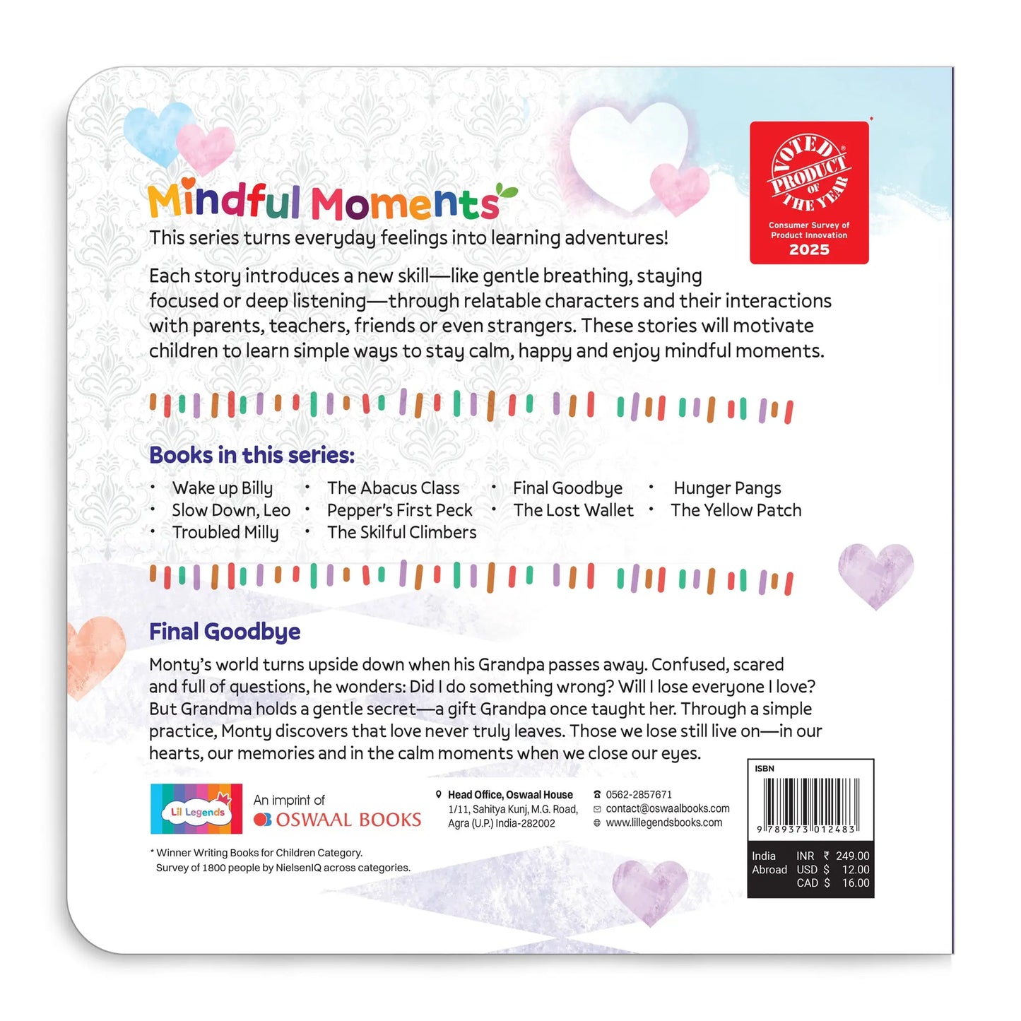 Lil Legends Mindful Moments Series - The Final Goodbye, Healing from Loss | Picture Story Book for Kids | Illustrated Stories to Build Self-Control and Emotional Learning | Age 5+ 