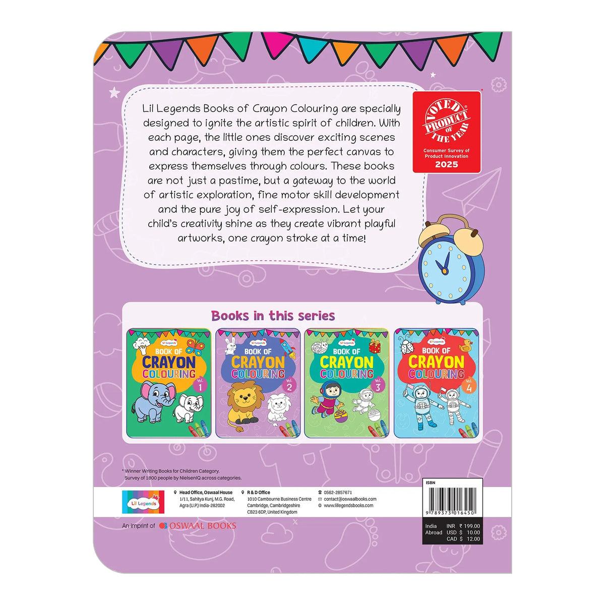 Lil Legends Crayon Colouring Book Vol 2 for Kids | Bold Outlines and Simple Designs | Animals, Birds and Surrounding World | Fun Colouring Activity Book | For Nursery/LKG | Age 3+ 
