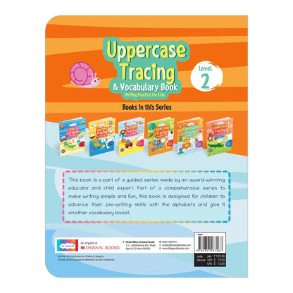 Lil Legends Writing Books Uppercase Tracing and Vocabulary Book  Level 2 for Kids | India's First Pre-writing Program | Workbook With Smart Dot Guidance | For Nursery/LKG/UKG | Age 3–5 