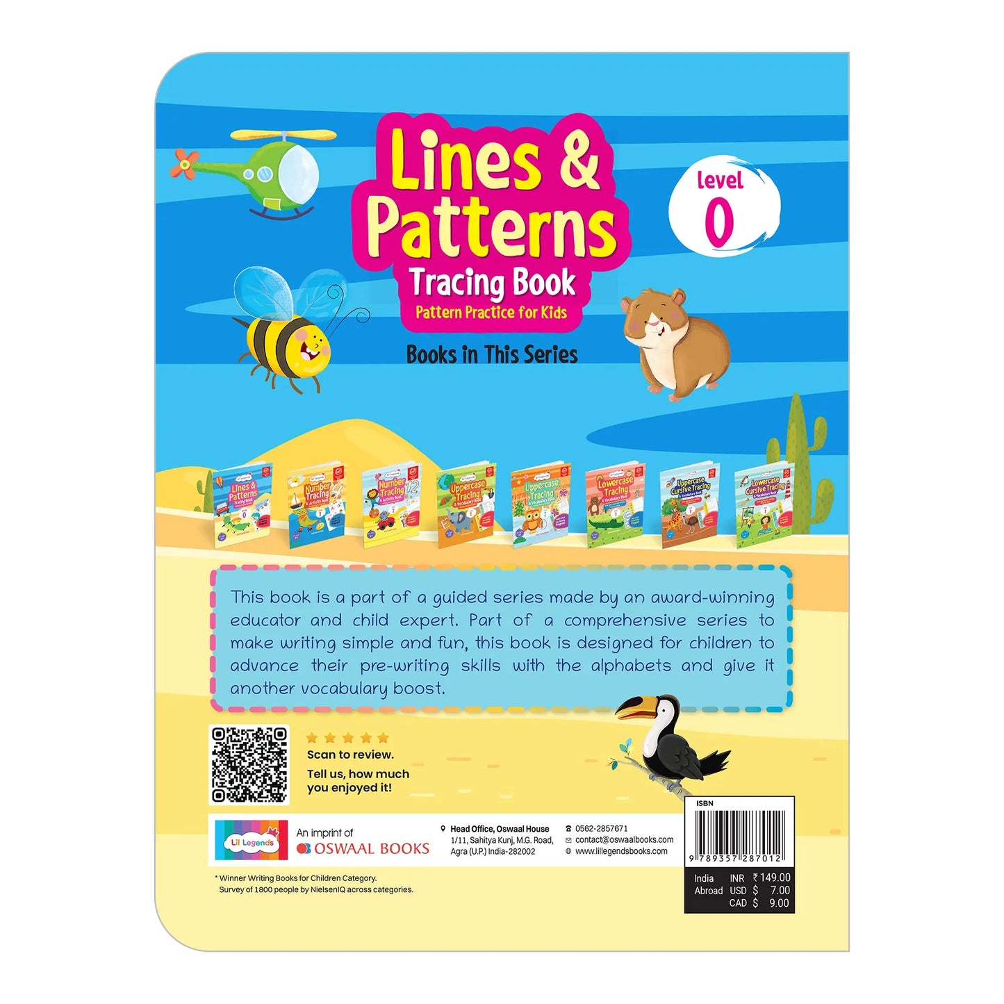 Lil Legends  Writing Book Lines and Patterns Tracing Book Level 0 for Kids | India's First Pre-Writing Program | Pencil Control and  Activity Book | For Nursery/LKG/UKG | Age 2–3 