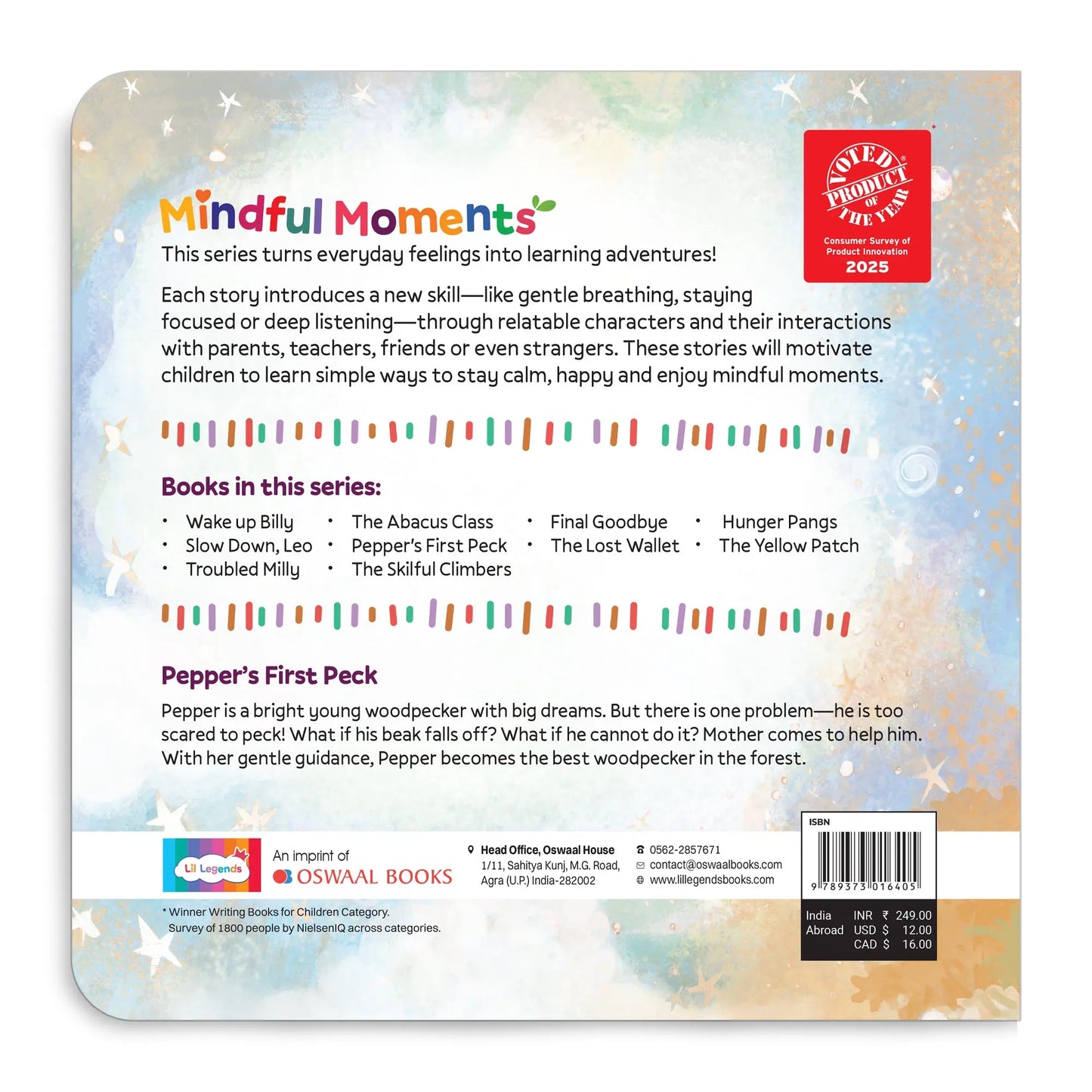 Lil Legends Mindful  Moments Series - Pepper's First Peck, Trying New Things | Picture Story Book for Kids | Illustrated Stories to Build Self-Control and Emotional Learning | Age 5+ 