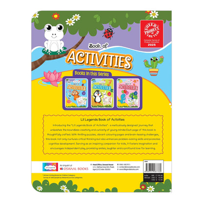 Lil Legends Book of Activities for Kids Age 3+ | Fun Learning Workbook with Tracing, Colouring, Matching and Puzzles | Early Learning Activity Book | For Toddlers/Nursery/LKG/UKG 