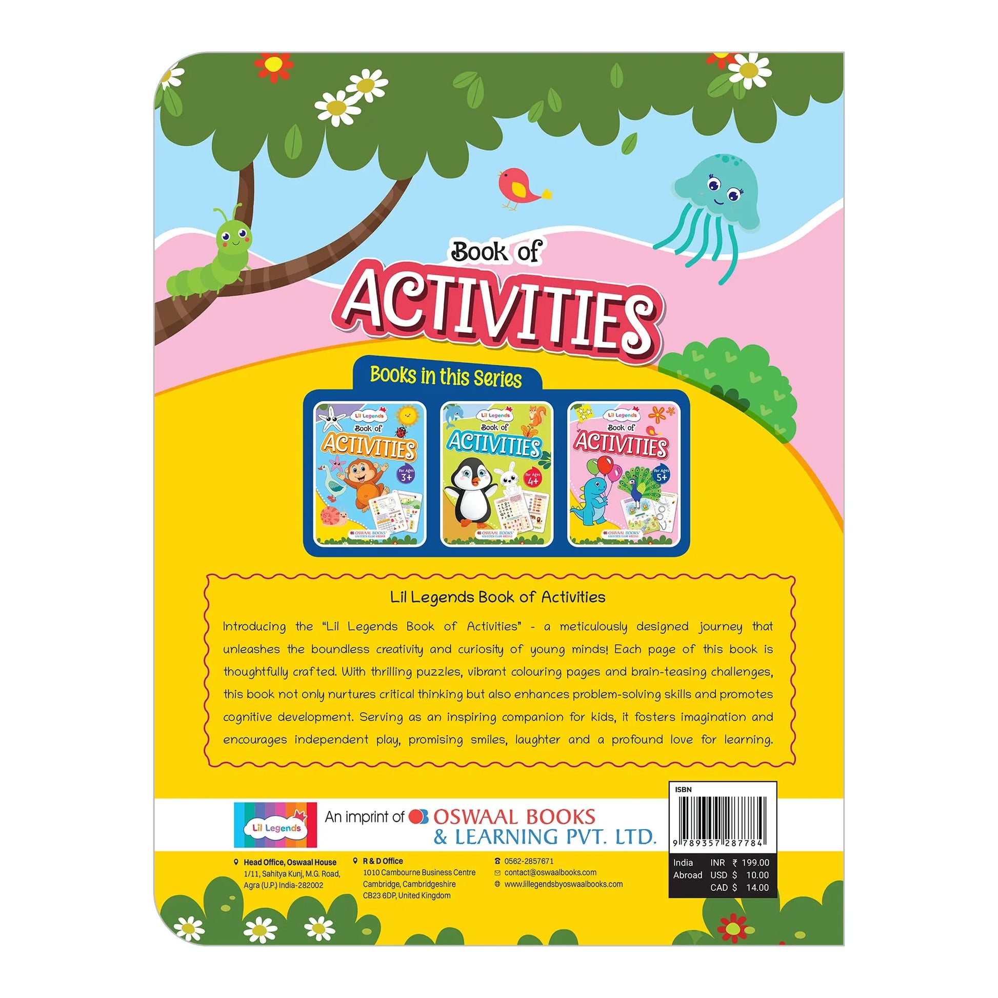 Lil Legends Book of Activities for Age 5+ | Fun Learning Workbook with Writing, Colouring, Phonics, Maths, Puzzles and More | Early Learning Activity Book | For Nursery/Kindergarten 