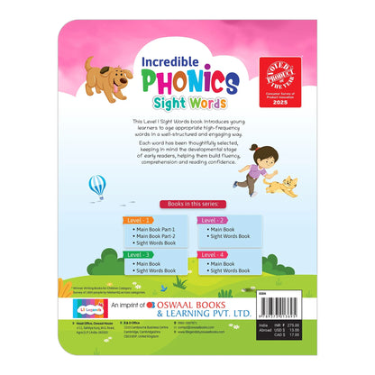 Lil Legends  Incredible Phonics  Level 2 Sight Words Book for Kids | High Frequency Words and Reading Practice | Vocabulary and Activity Book | For UKG and Class 1 | Age 4-6 