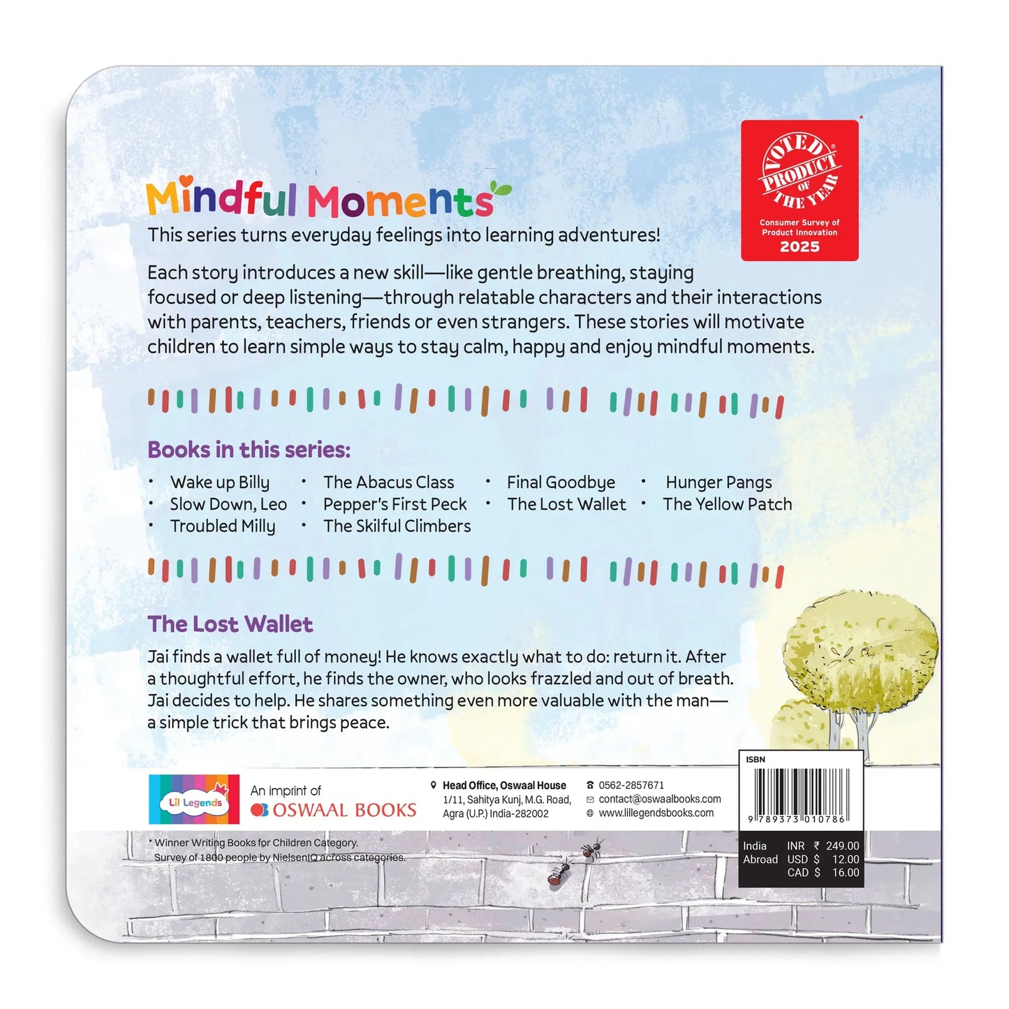 Lil Legends Mindful Moments Series - The Lost Wallet, Being Careful | Colourful Picture Story Book for Kids | Illustrated Stories to Build Self-Control and Emotional Learning | Age 5+ 