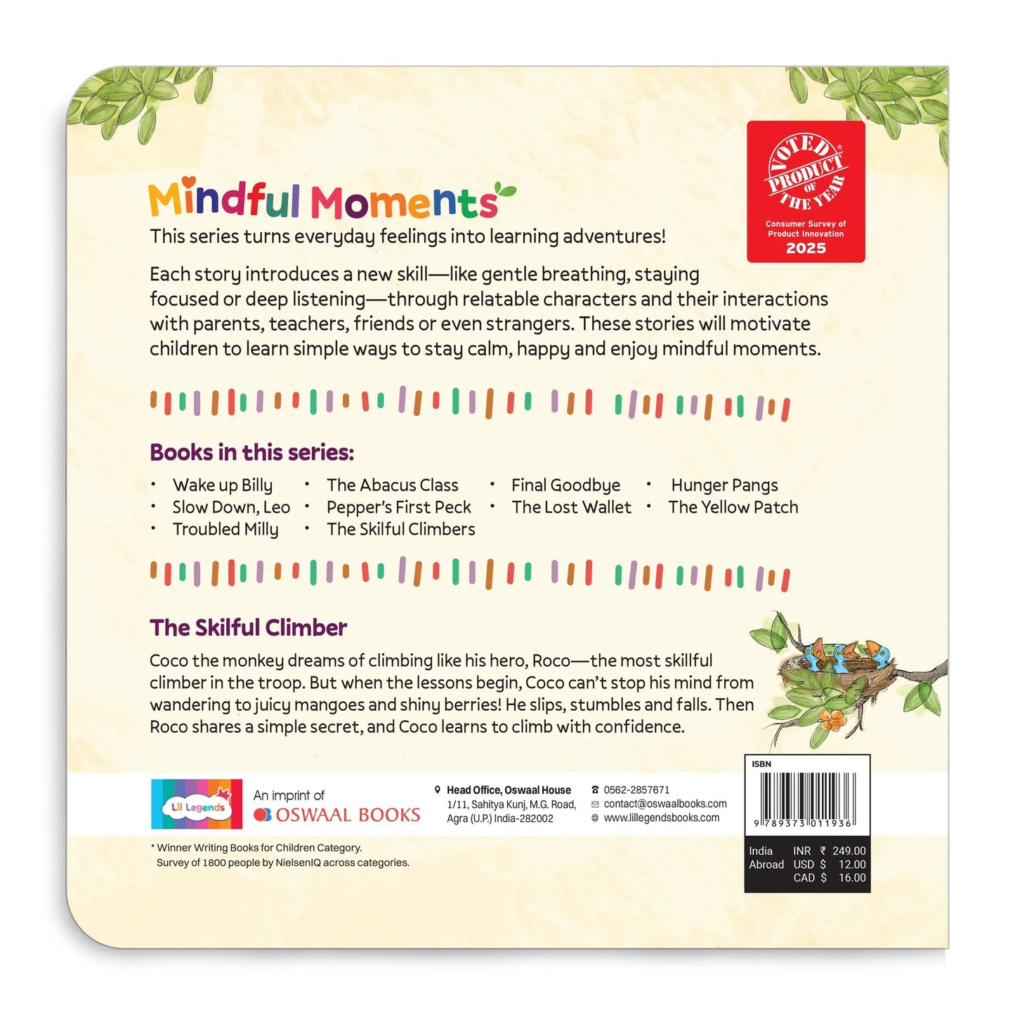 Lil Legends Mindful Moments Series - Skilful Climbers, Learning to Pay Attention | Picture Story Book for Kids | Illustrated Stories to Build Self-Control and Emotional Learning | Age 5+ 