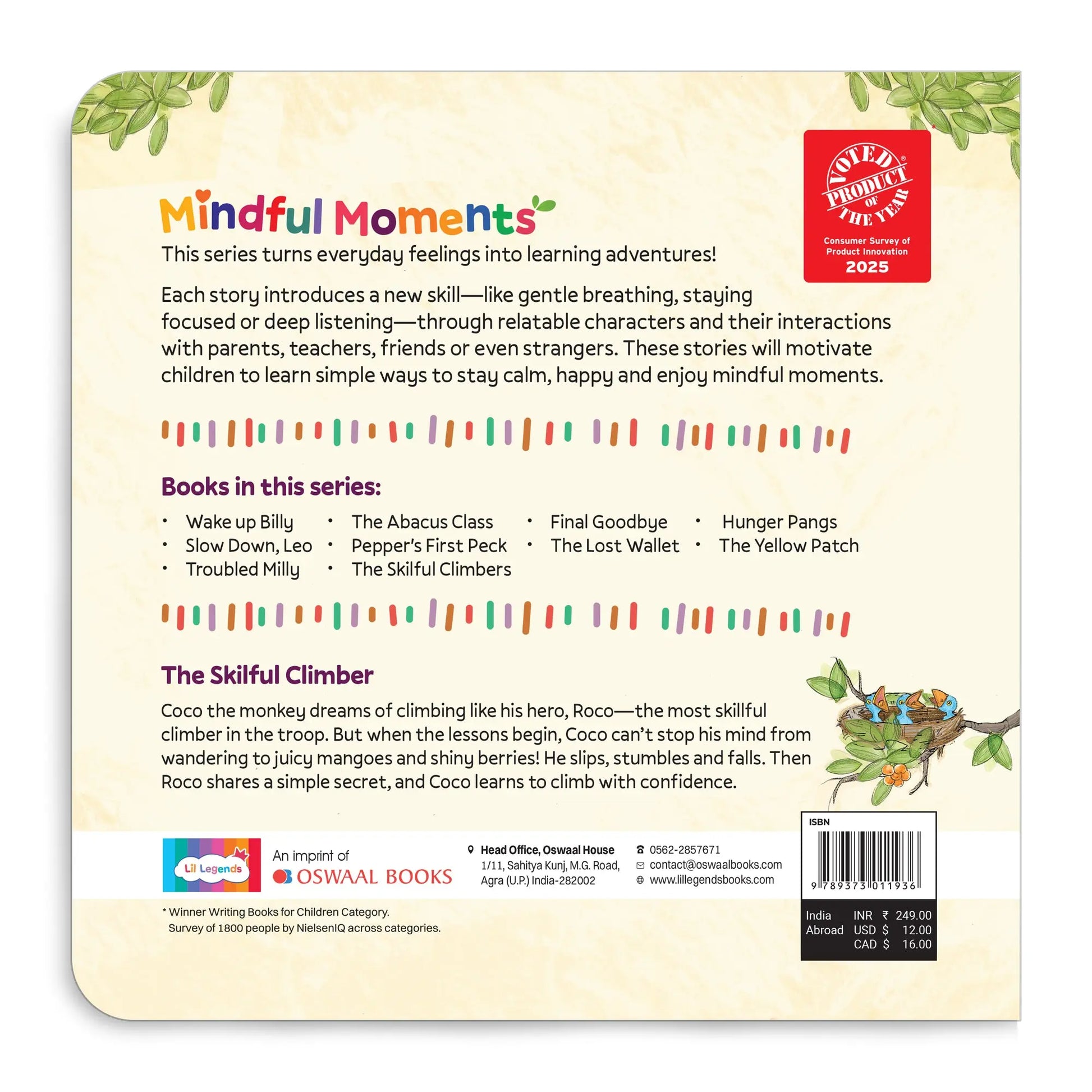 Lil Legends Mindful Moments Series - Skilful Climbers, Learning to Pay Attention | Picture Story Book for Kids | Illustrated Stories to Build Self-Control and Emotional Learning | Age 5+ 