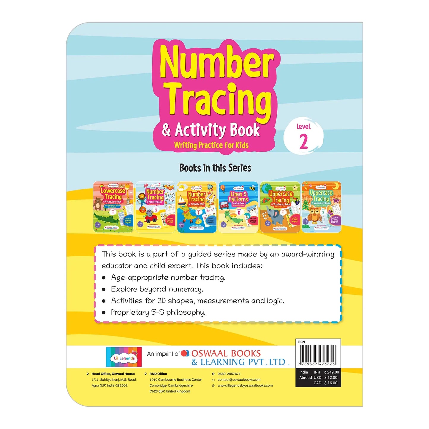 Lil Legends Writing Books Number Tracing and Activity Book Level 2 for Kids | Step-by-Step Writing Practice | Counting, Fun Activities and Early Maths Workbook | For LKG/UKG | Age 3+ 