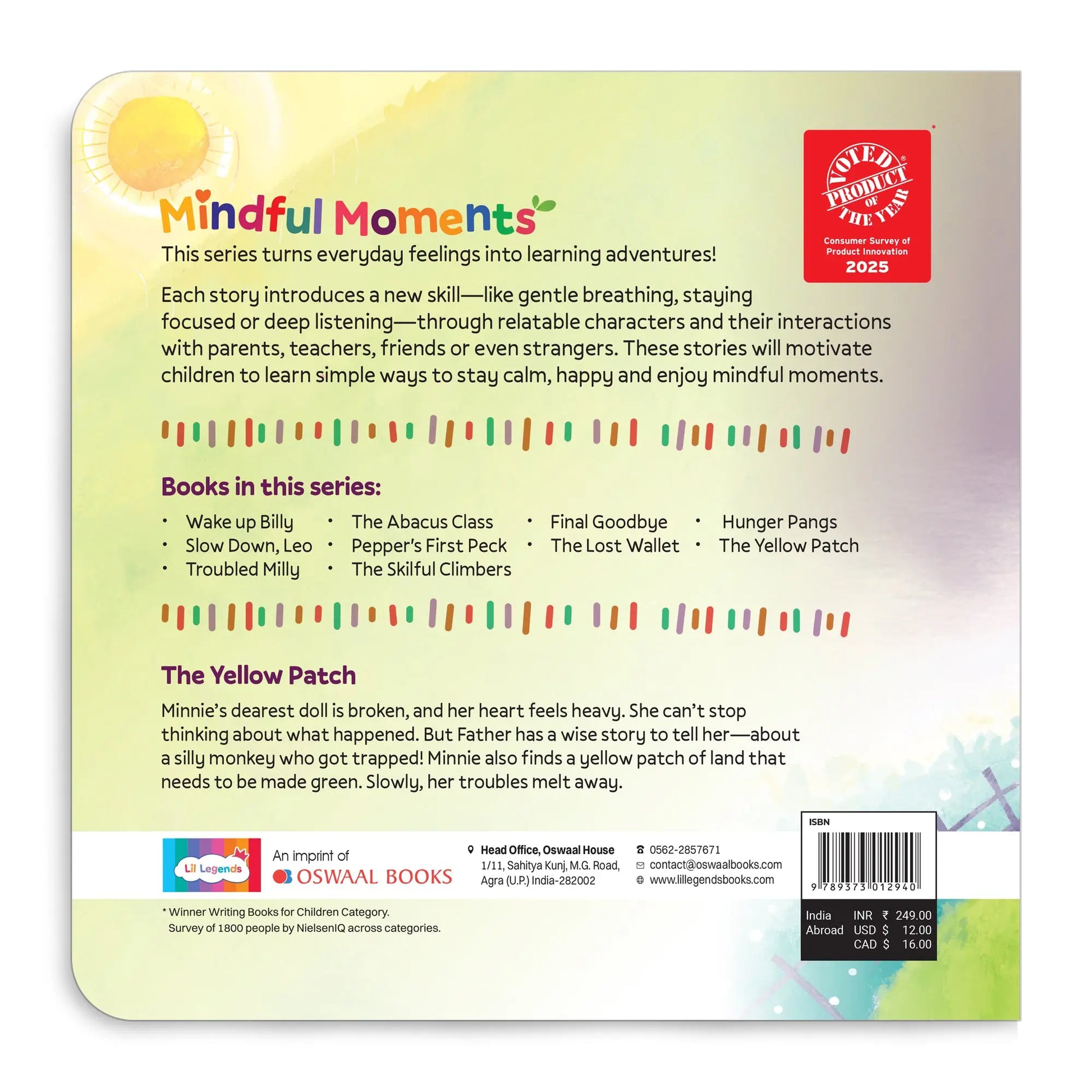 Lil Legends Mindful Moments Series - The Yellow Patch, Letting Go of Troubles | Picture Story Book for Kids | Illustrated Stories to Build Self-Control and Emotional Learning |  Age 5+ 