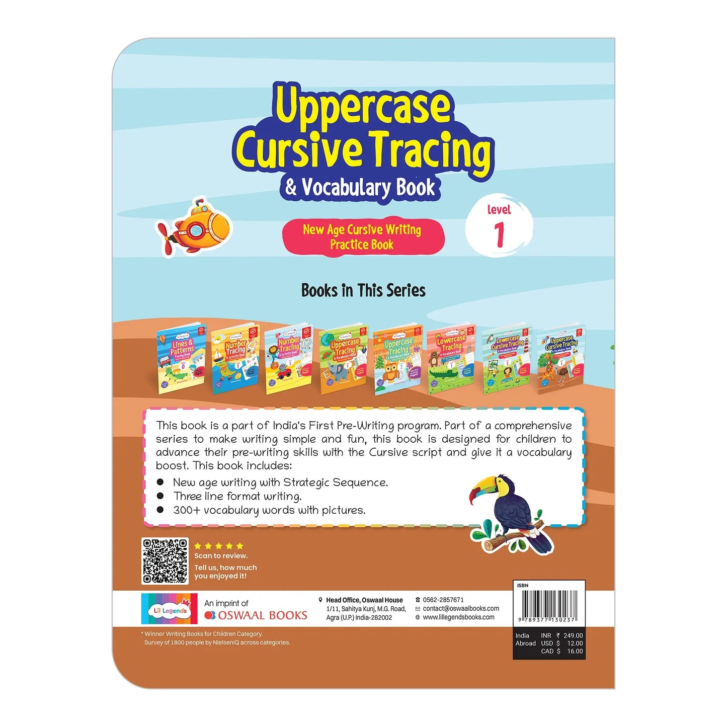 Lil Legends Uppercase Cursive Tracing & Vocabulary Workbook for Kids | Level 1 Handwriting Practice Book | Learn Letter Formation & Improve Writing Skills | Age 4+ 
