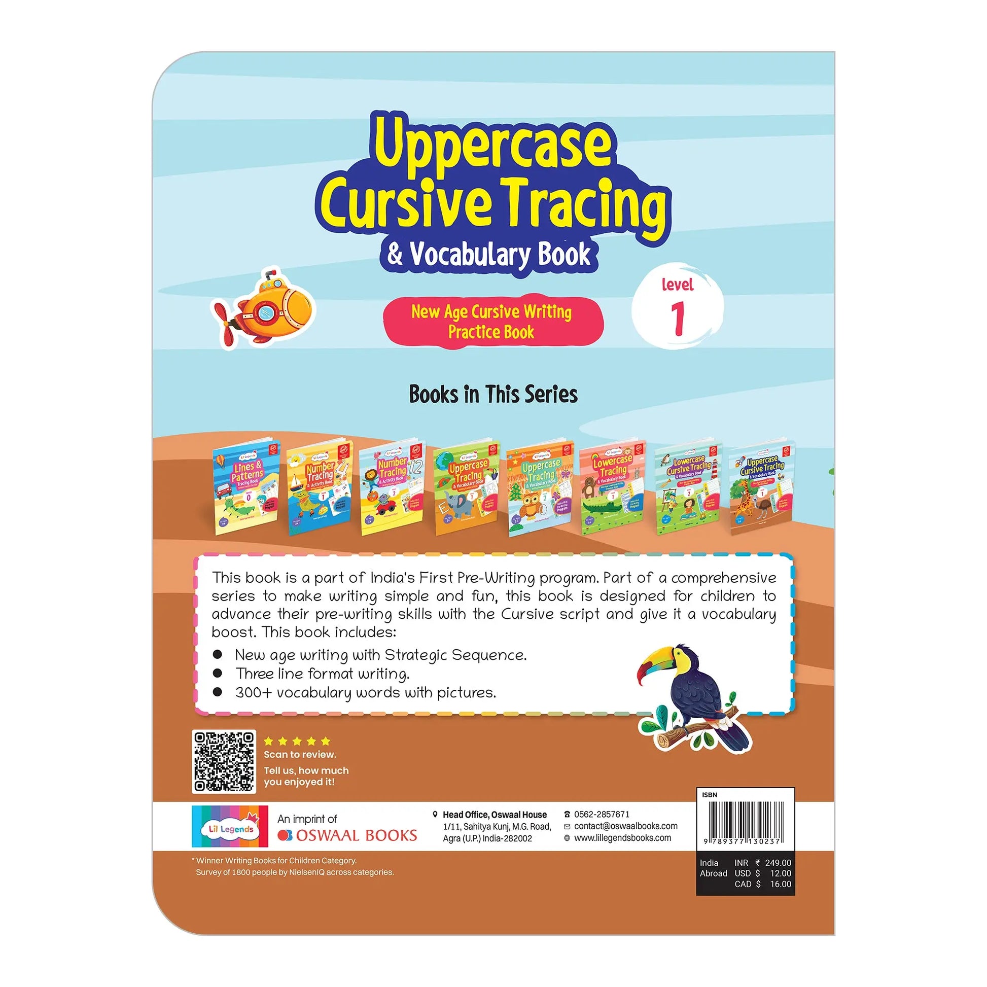 Lil Legends Uppercase Cursive Tracing & Vocabulary Workbook for Kids | Level 1 Handwriting Practice Book | Learn Letter Formation & Improve Writing Skills | Age 4+ 