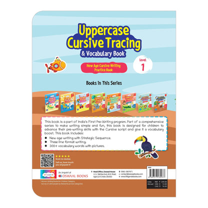 Lil Legends Uppercase Cursive Tracing & Vocabulary Workbook for Kids | Level 1 Handwriting Practice Book | Learn Letter Formation & Improve Writing Skills | Age 4+ 