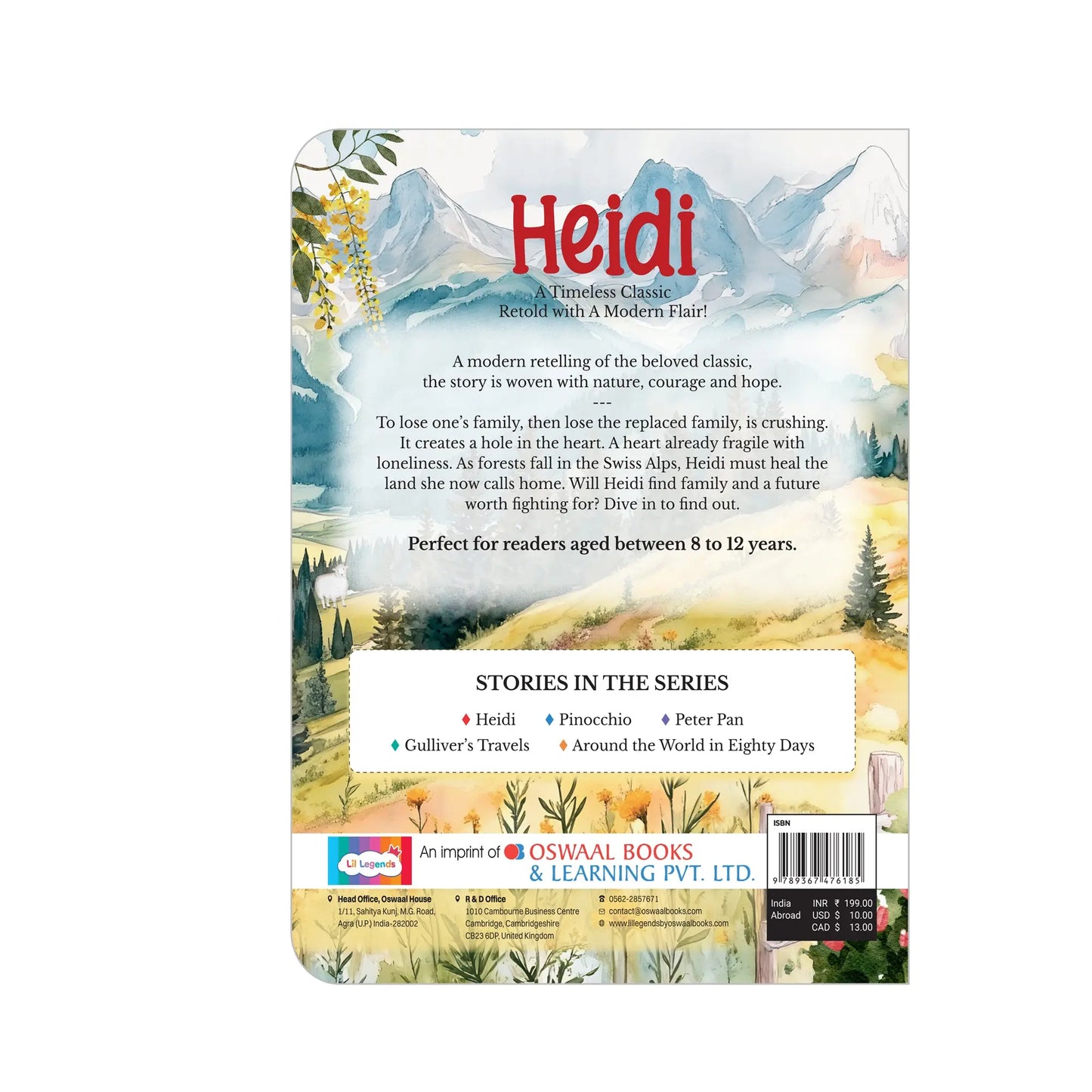 Lil Legends Heidi,  A Timeless Classic Retold with A Modern Flair | Illustrated Story Book | Vocabulary, Imagination and Value Booster Story for Young Readers | For Age 7+ 