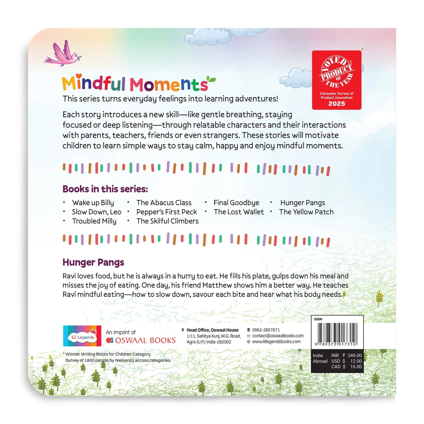 Lil Legends Mindful Moments Series - Hunger Pangs, Eating Mindfully I Picture Story Book for Kids | Illustrated Stories to Build Self-Control and Emotional Learning | Age 5+ 