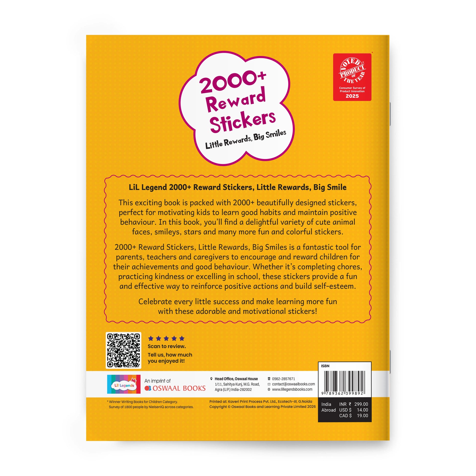 Lil Legends Reward Stickers Book, Little Rewards Big Smile 2000+ Motivational Stickers | Perfectly Curated for Teachers and Parents | Stars, Smileys and Praise Stickers | For School and Home 